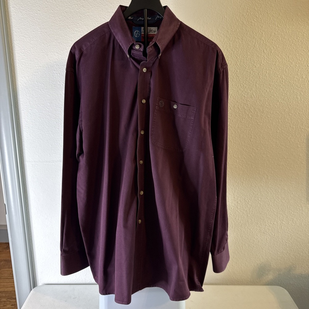 Wrangler George Strait Checked Button-Up Shirt Purple Size XL